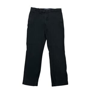 Ralph Lauren Pants Womens 10 Black Straight Leg Chino Cropped Mid Rise Preppy